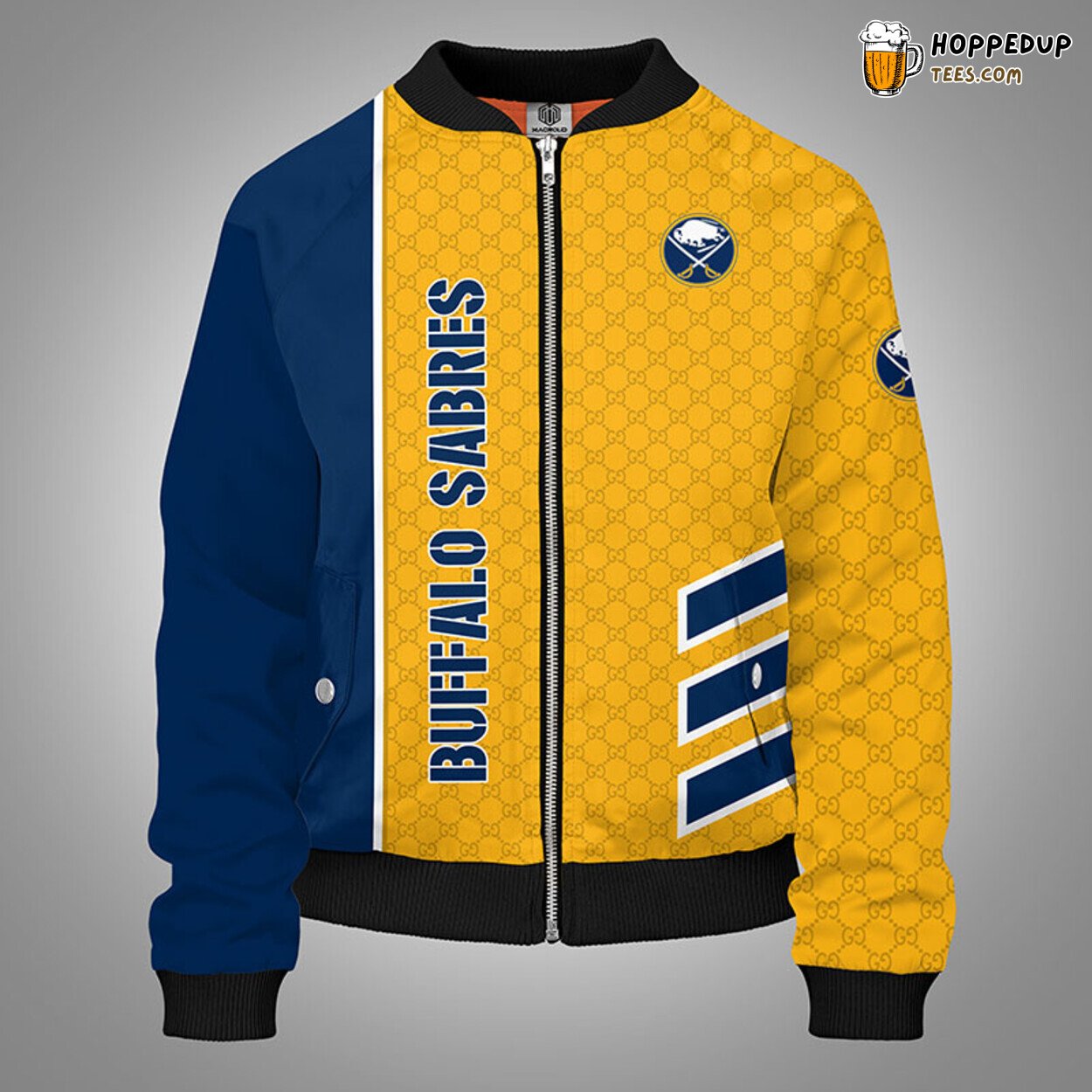 Buffalo Sabres NHL Yellow Unisex Distinct Bomber Jacket Stylish Design Look