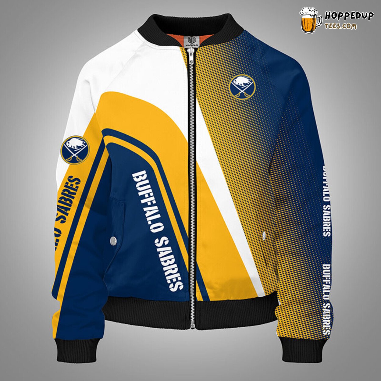 Buffalo Sabres NHL Yellow Unisex Unique Bomber Jacket Stylish Themed Look