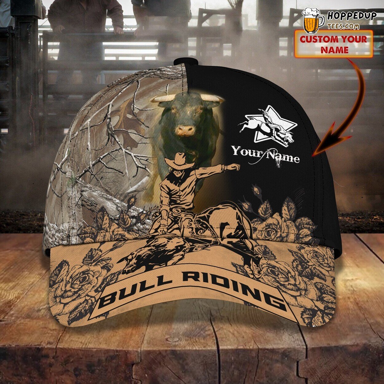 Bull Riding Excitement 3D Classic Cap Personalized Unique Design