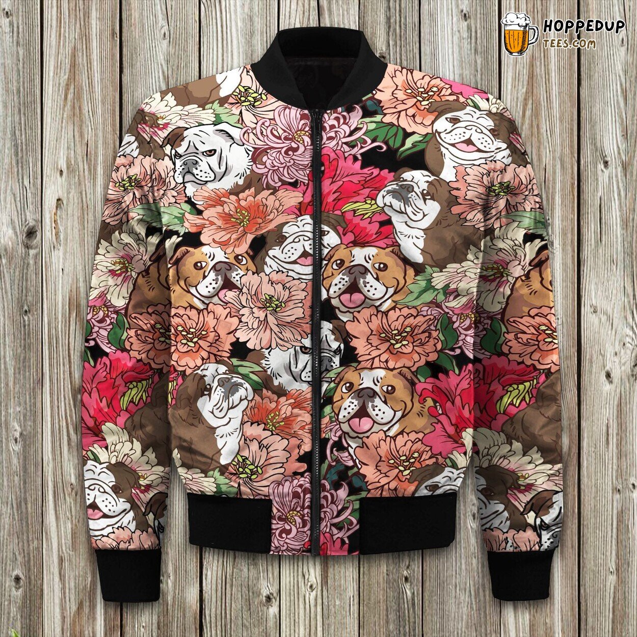 Bulldog Colorful Awesome Bomber Jacket