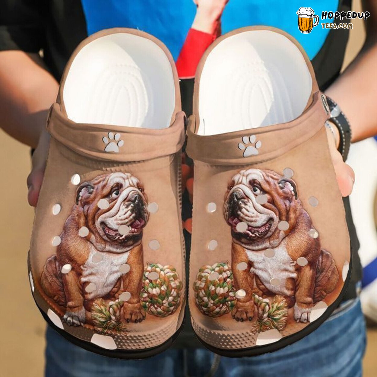 Bulldog Love My Theme Classic Comfortable Clogs Shoes Unique Pet Lovers