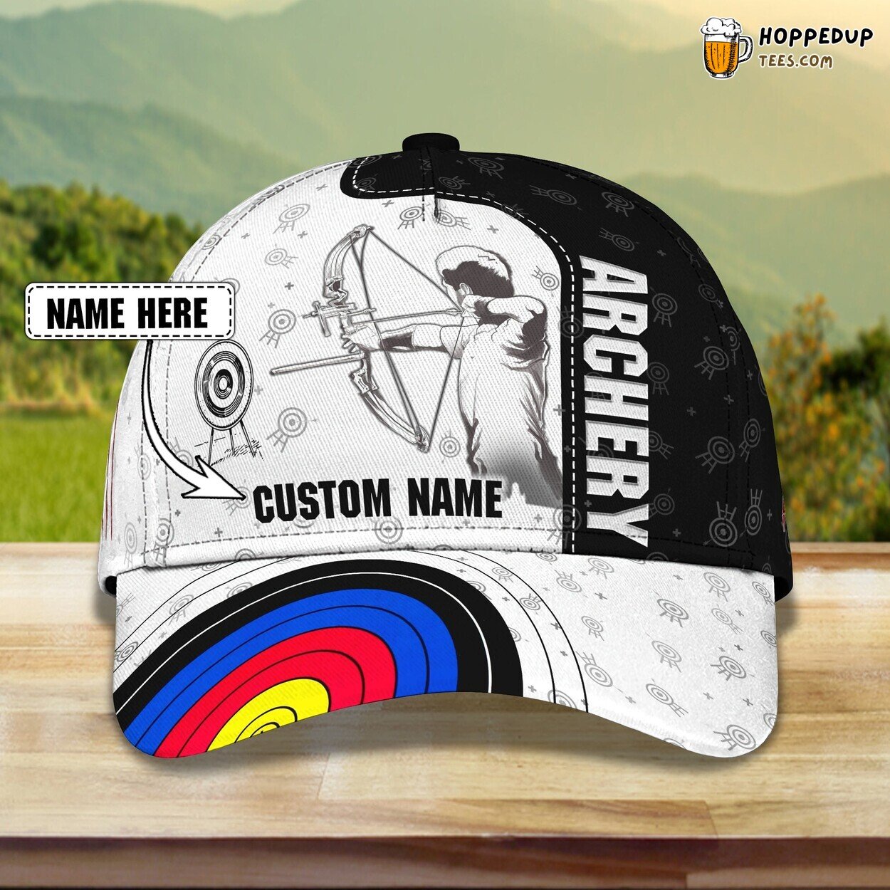 Bullseye Artistry Showcased in Personalized 3D Classic Cap Archery Passion