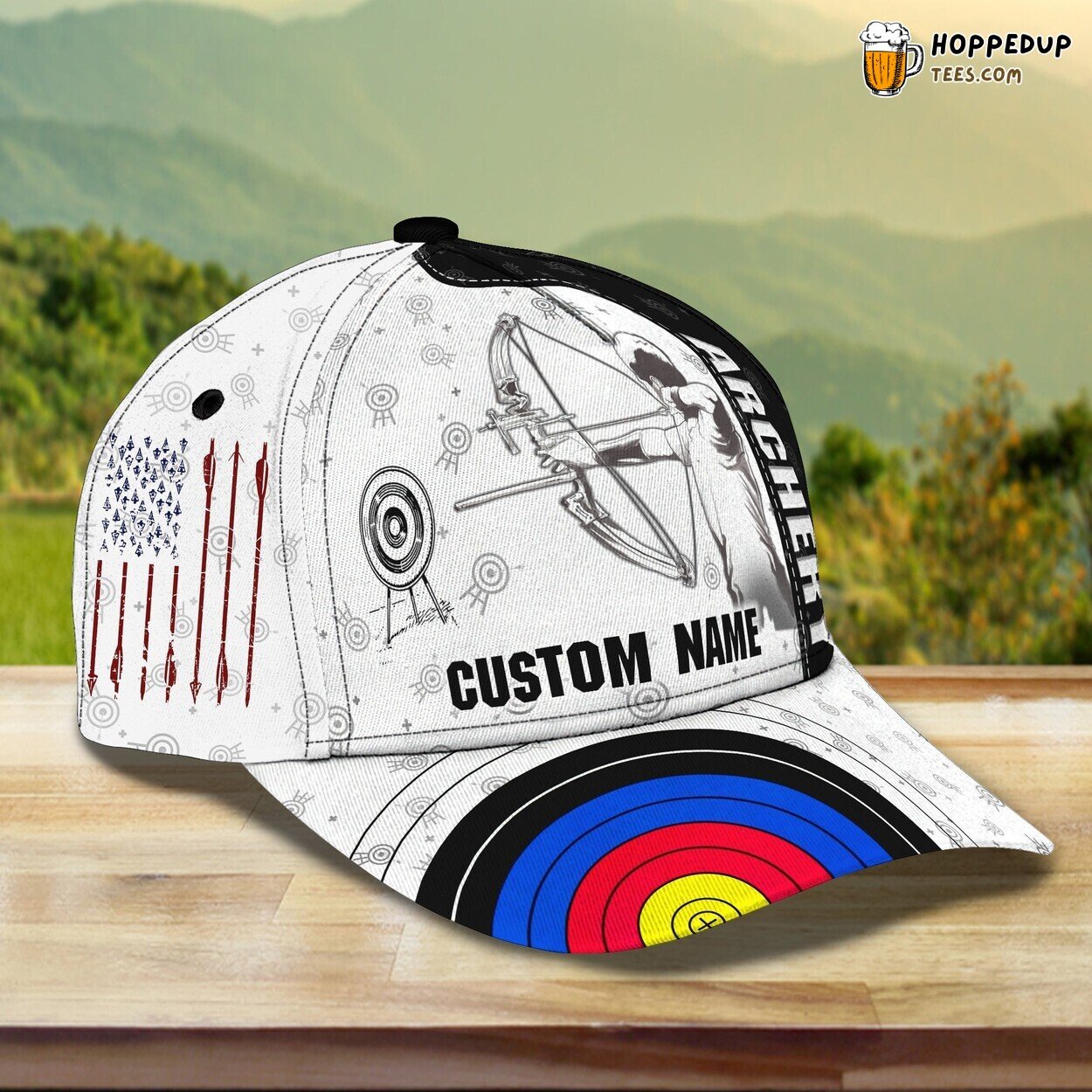 Bullseye Artistry Showcased in Personalized 3D Classic Cap Archery Passion