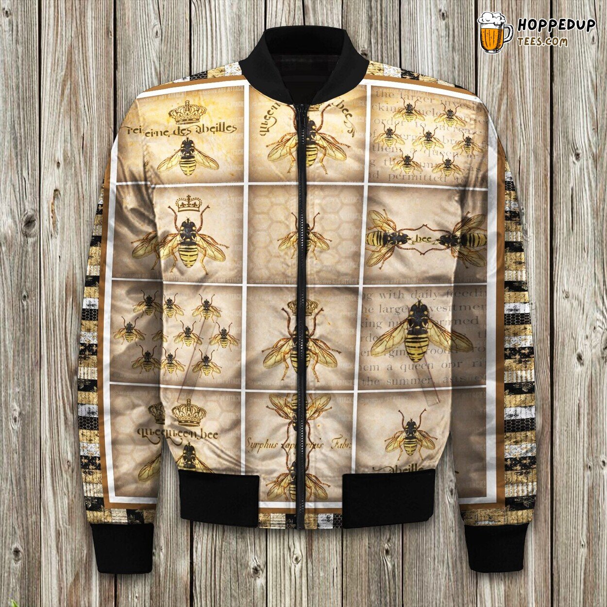 Bumblebee Inspired Winter Bomber Jacket Nature Enthusiast’s Choice