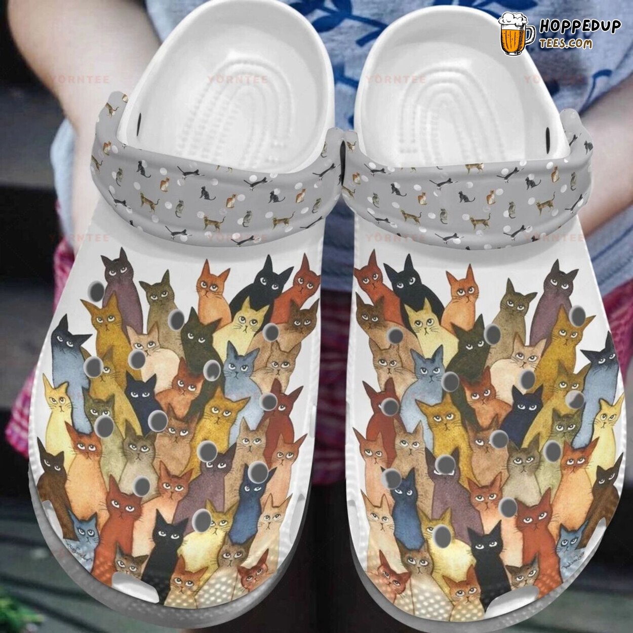 Bunch Of Cats Lover Gift Themed Comfortable Unique Rubber Clogs