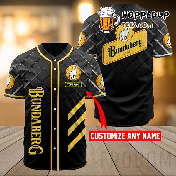 Bundaberg Beer Vintage Inspiration Baseball Jersey Personalized Edition