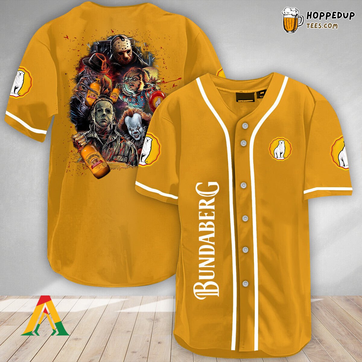 Bundaberg Rum Halloween Horror Characters Distinct Baseball Jersey Wear