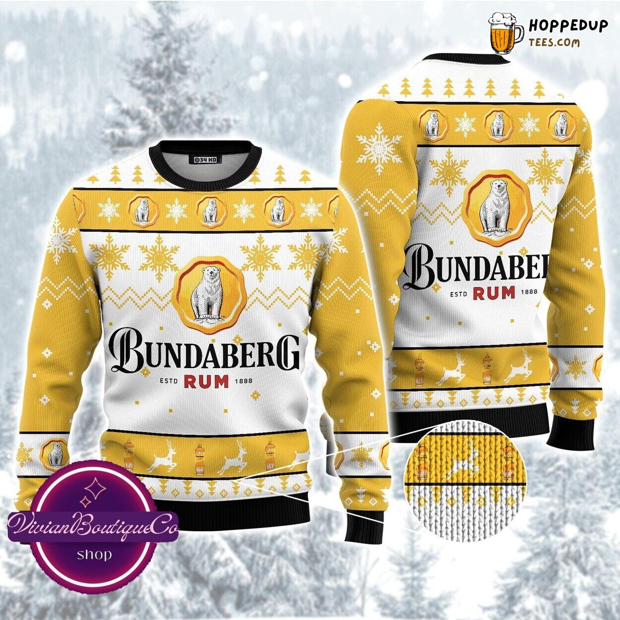Bundaberg Rum Inspired Ugly Christmas Sweater Festive Season Unique Gift
