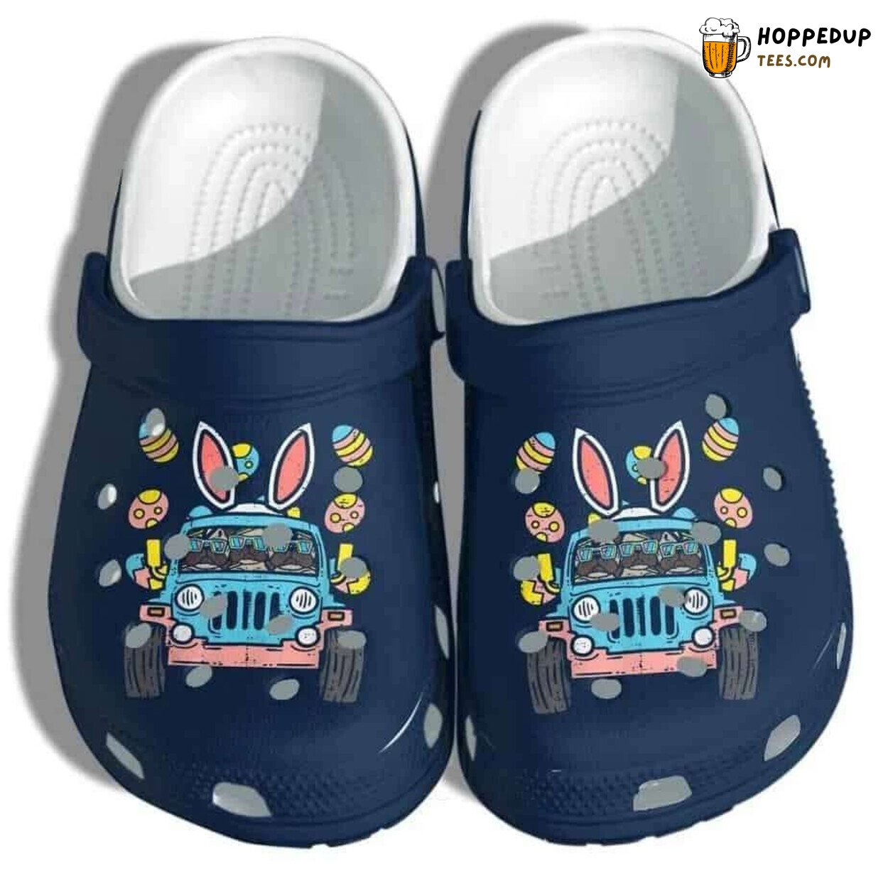 Bunny Jeep Bulldog Cute Clog Shoes Jeep Lover Unique Pet Themed Design