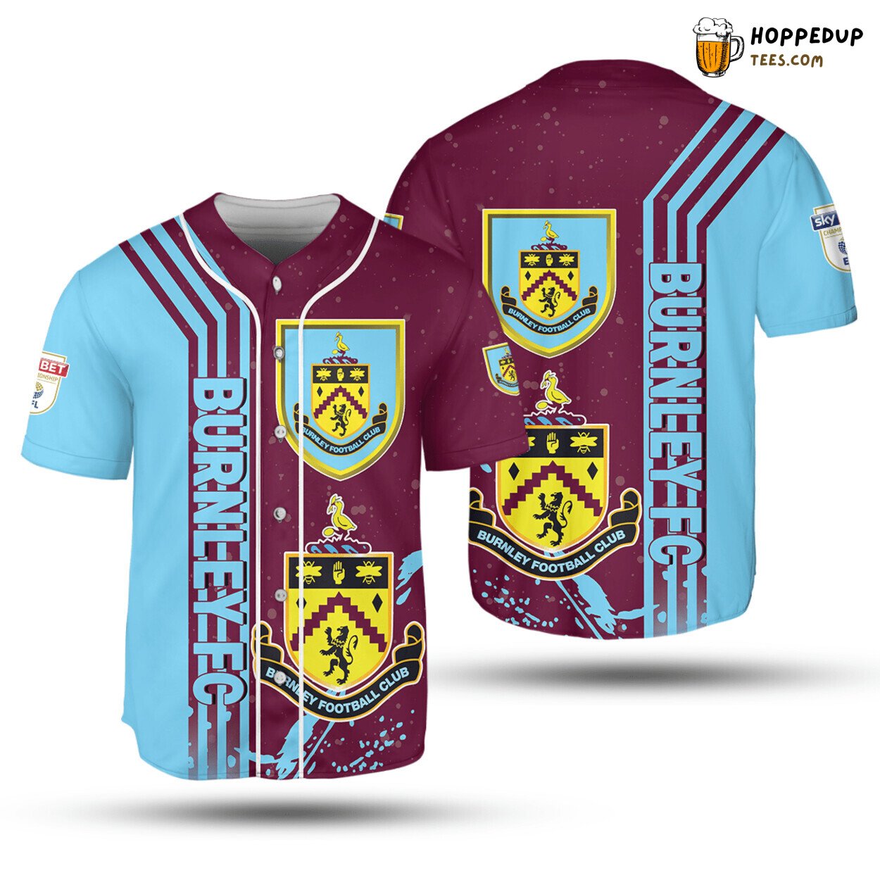 Burnley FC Edition Unisex Baseball Jersey With Logo Authentic Style