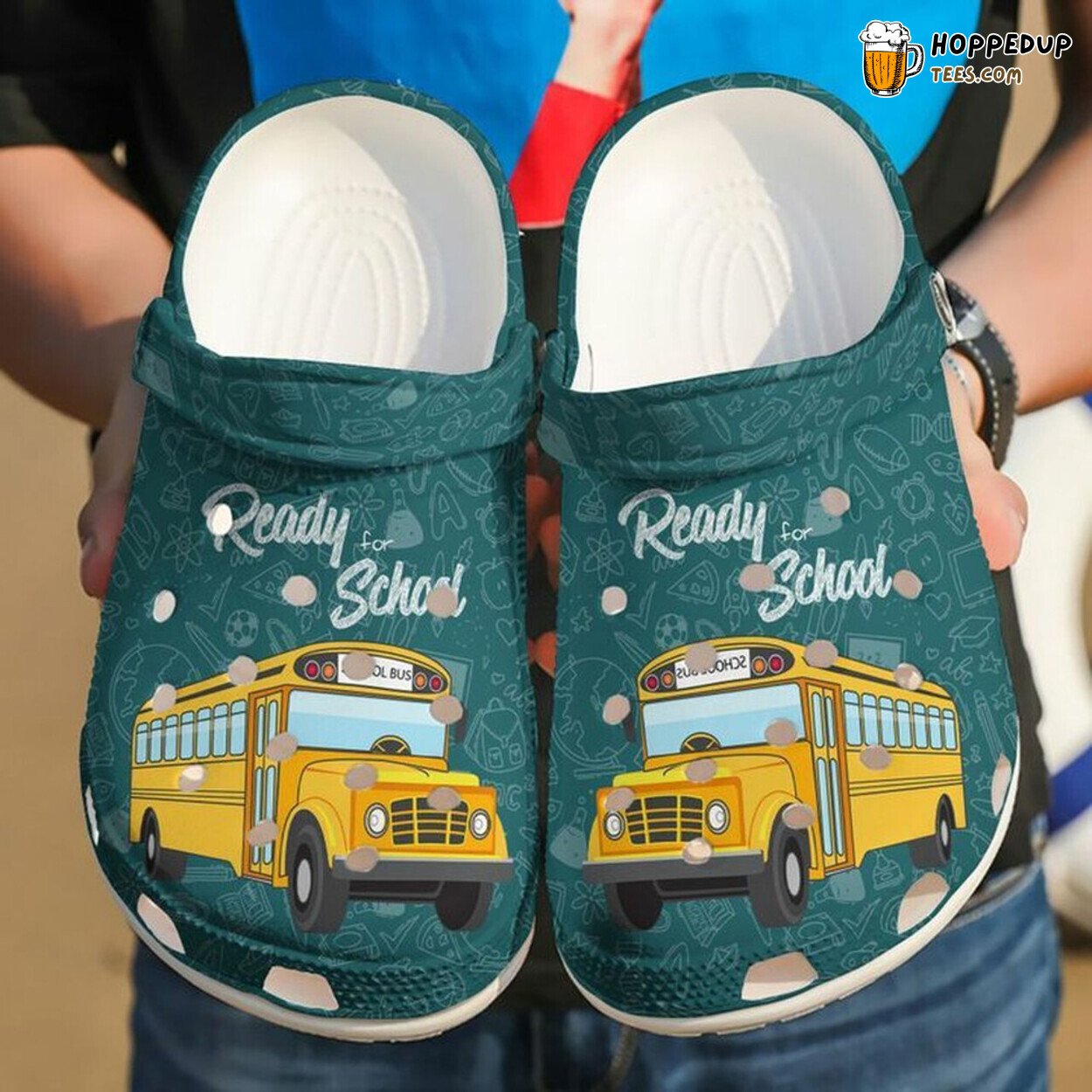 Bus Driver Ready For School Themed Rubber Clog Shoes Comfy Footwear Gift