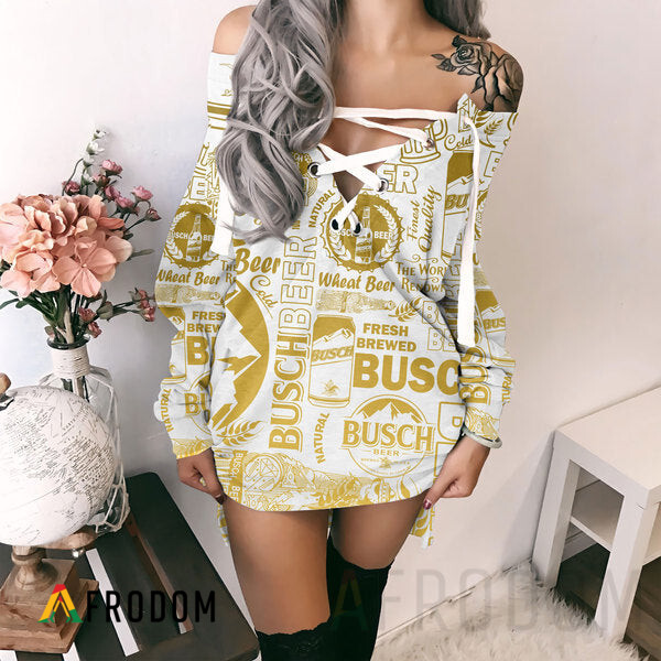 Busch Beer 3D New Criss Cross Sweater Dress HU