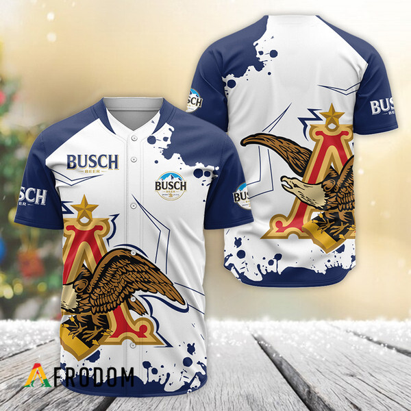 Busch Beer Anheuser Eagle Logo Baseball Jersey HU Busch Beer Anheuser Eagle Logo Baseball Jersey HU