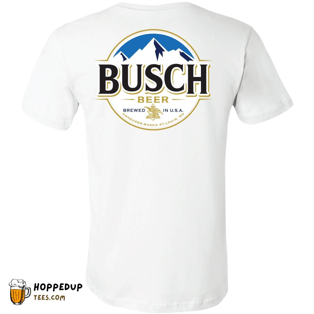 Busch Beer Classic Logo White T-Shirt HU