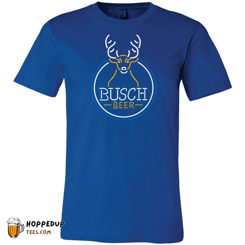 Busch Beer Deer Circle Black T-Shirt Bold Design HU