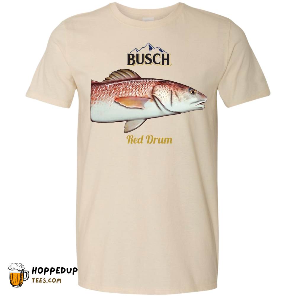 Busch Beer Red Drum Can Natural T-Shirt HU