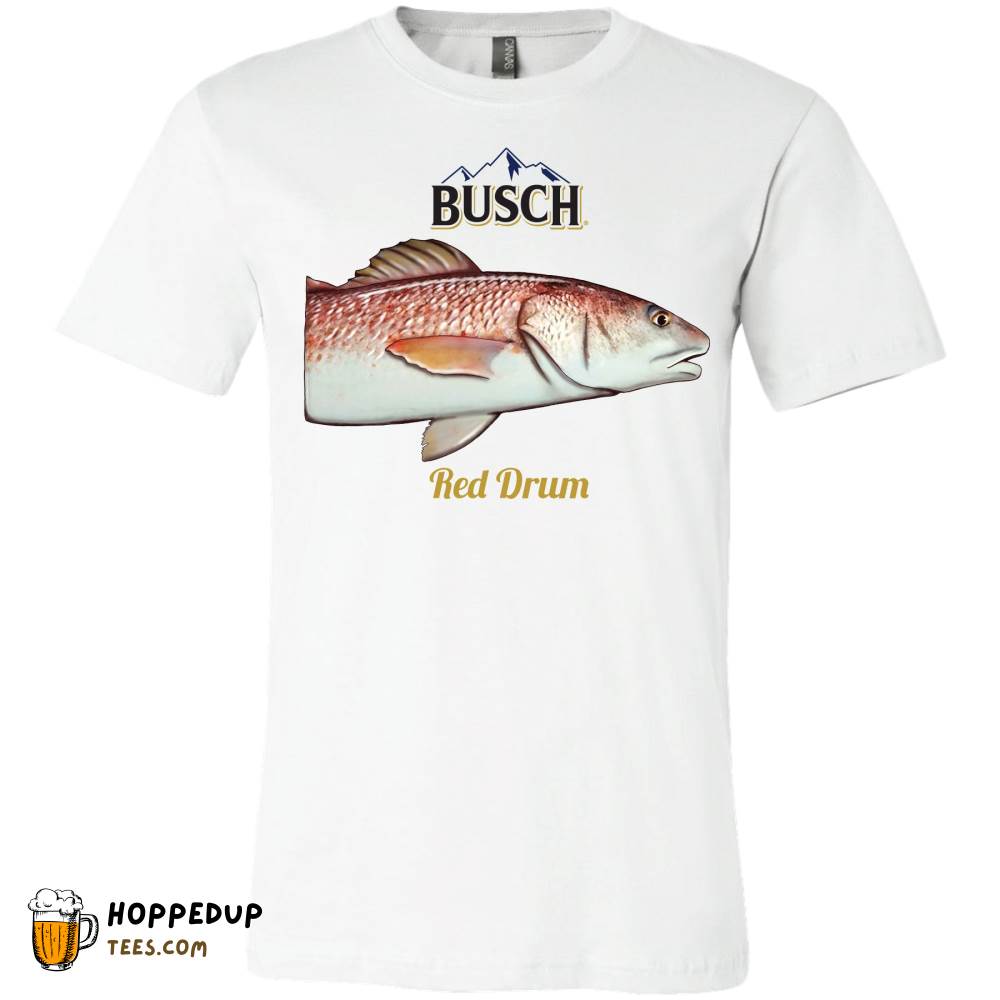 Busch Beer Red Drum Can White Tee HU