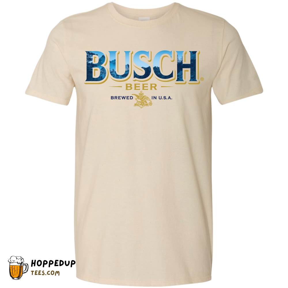 Busch Beer River Mask Natural T-Shirt HU