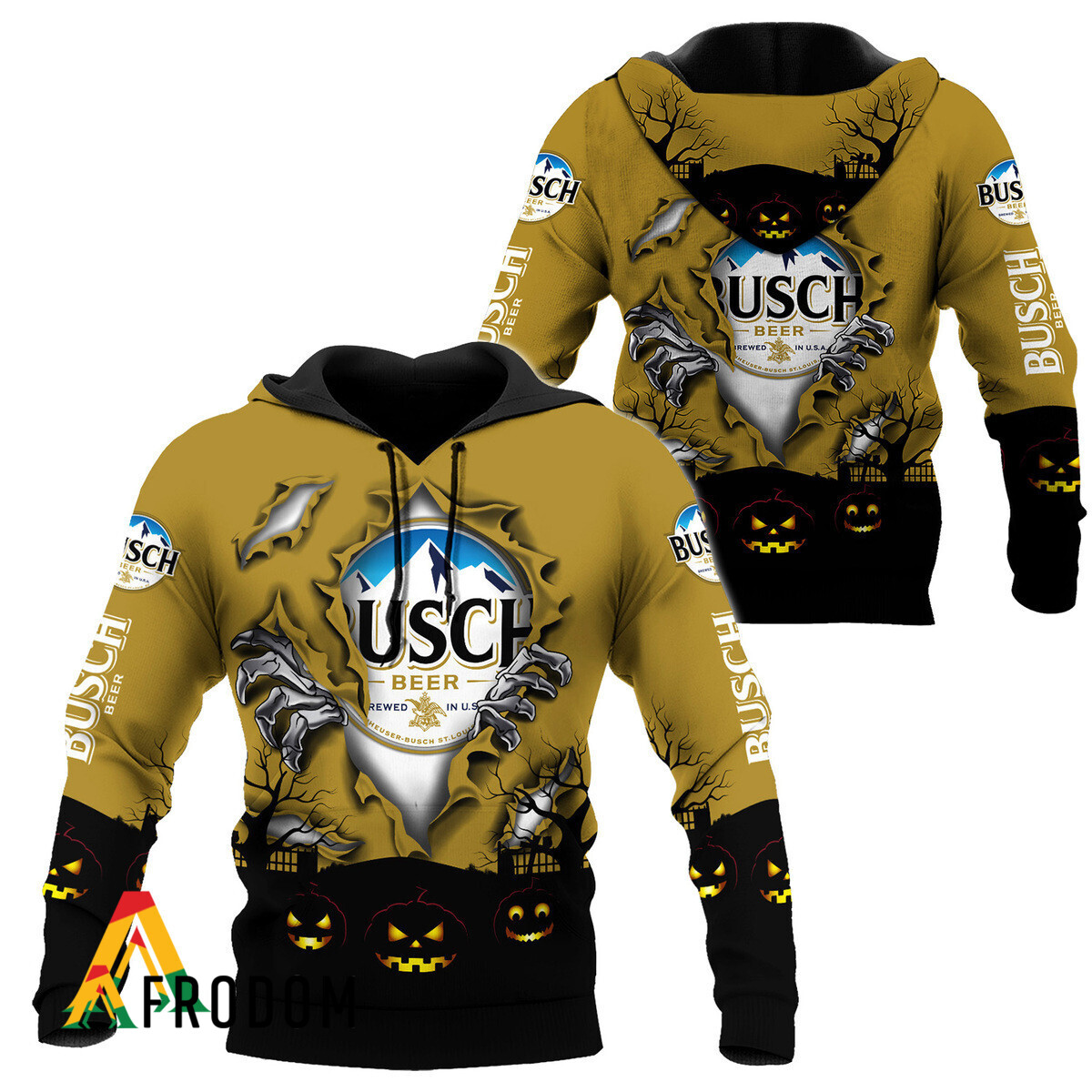 Busch Beer Scary Halloween Hoodie and Zip Hoodie HU