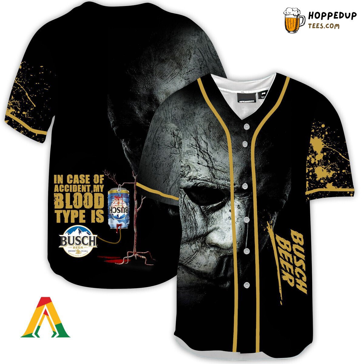 Busch Beer Unique Michael Myers Halloween Horror Baseball Jersey