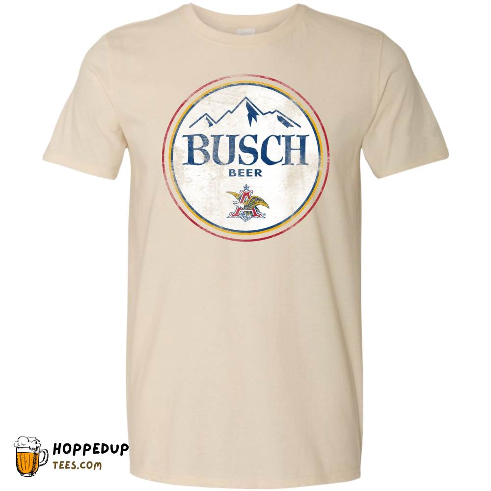 Busch Beer Vintage Circle Logo Natural T-Shirt HU
