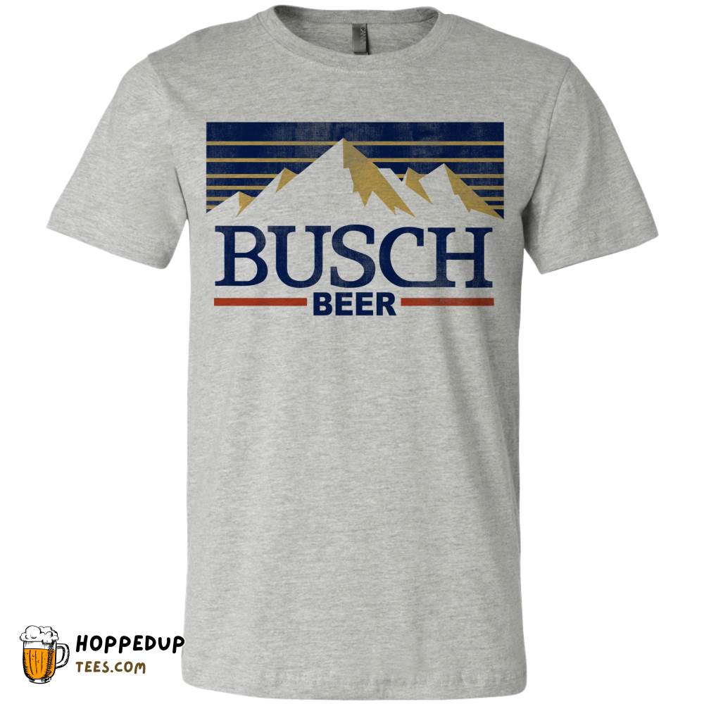 Busch Beer Vintage Mountain Lines Athletic Heather T-Shirt HU