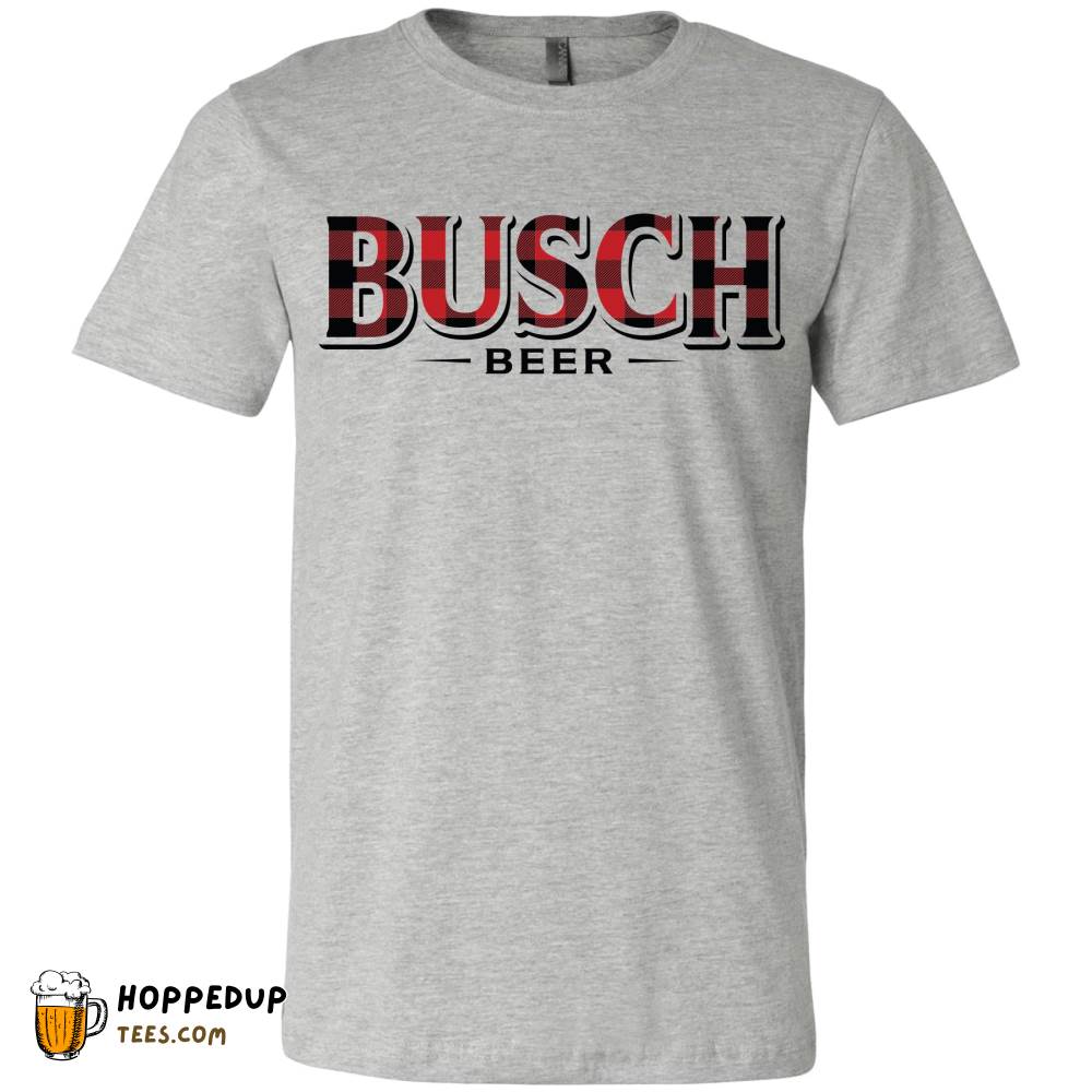 Busch Buffalo Plaid Athletic Heather T-Shirt HU