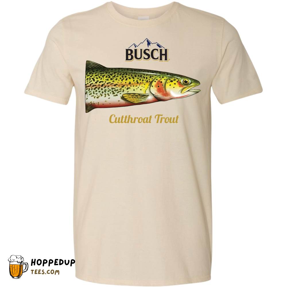 Busch Cutthroat Trout Can Natural Tee Fisherman HU