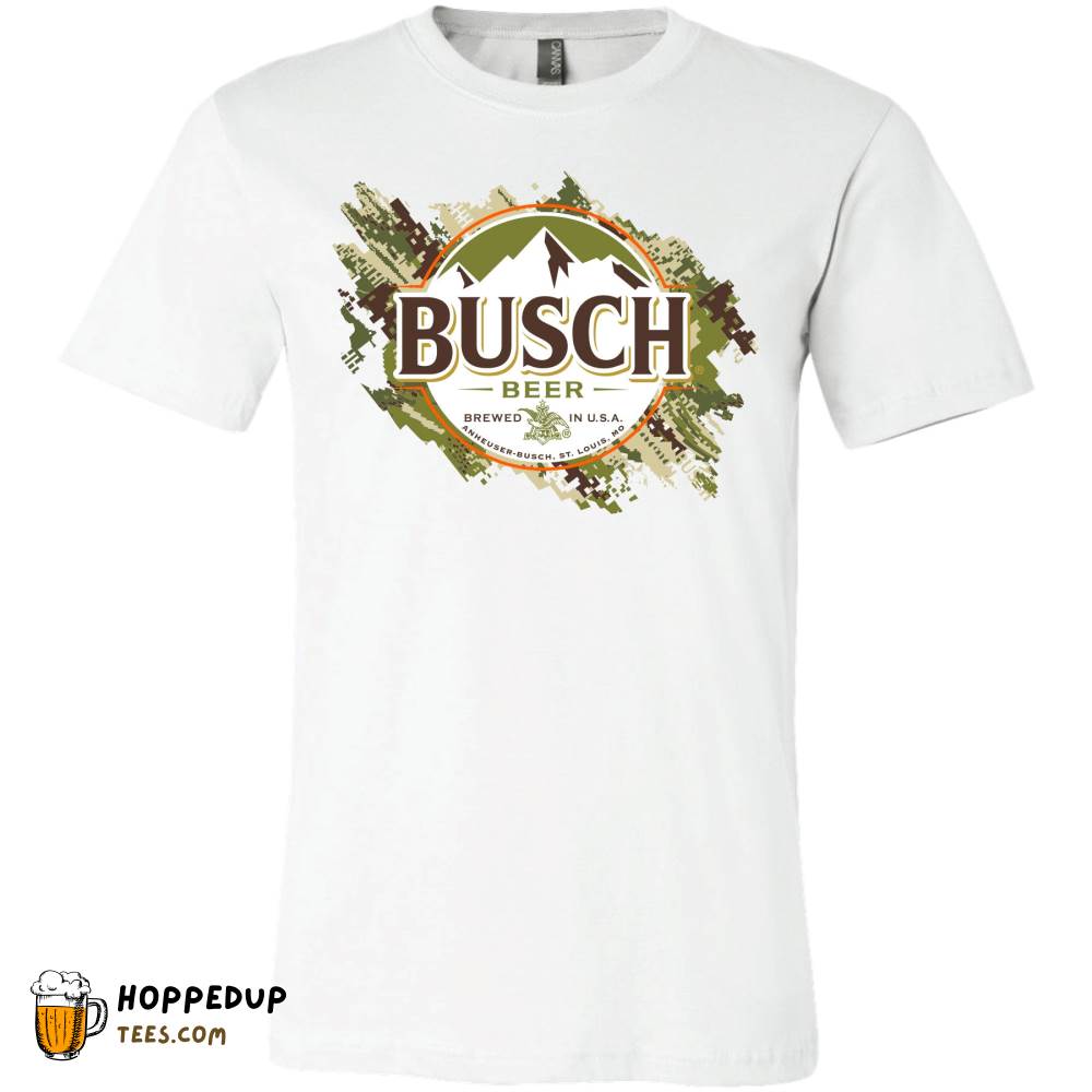 Busch Digital Camo 2021 White T-Shirt Stylish HU Busch Digital Camo 2021 White T-Shirt Stylish HU