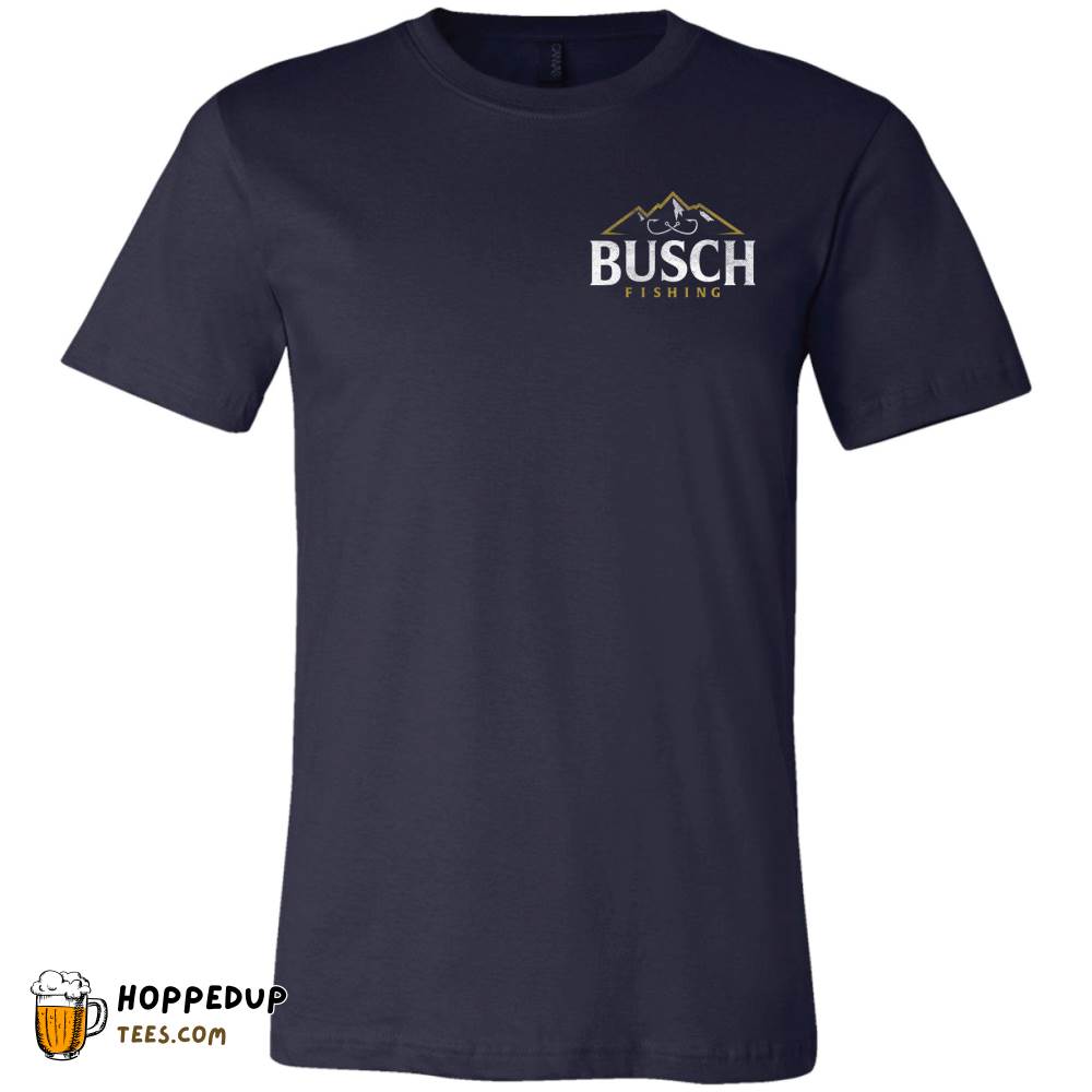 Busch Fishing Gone Fishin 2 Navy T-Shirt Exciting HU