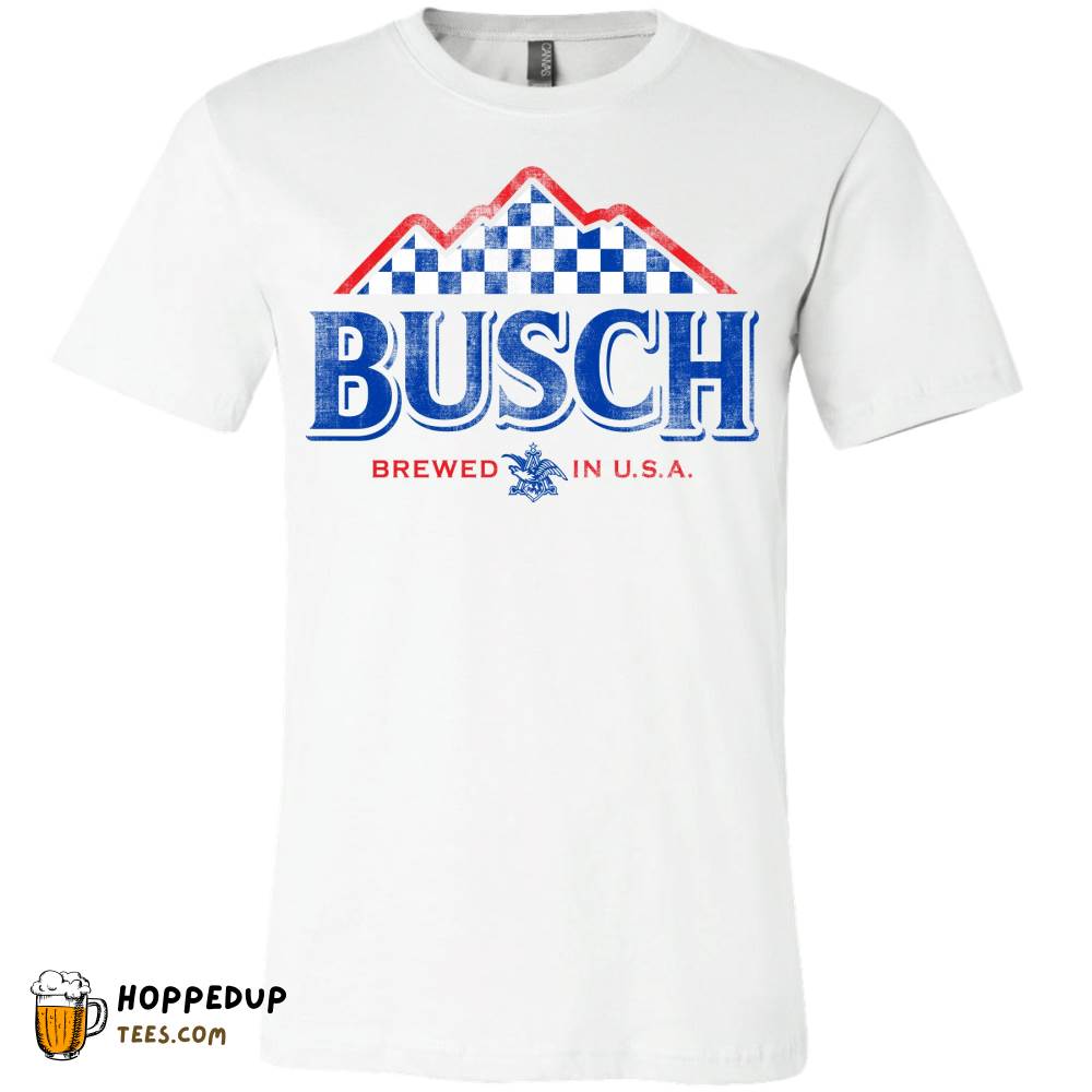 Busch Flag Mountain Racing White T-Shirt Speedy HU