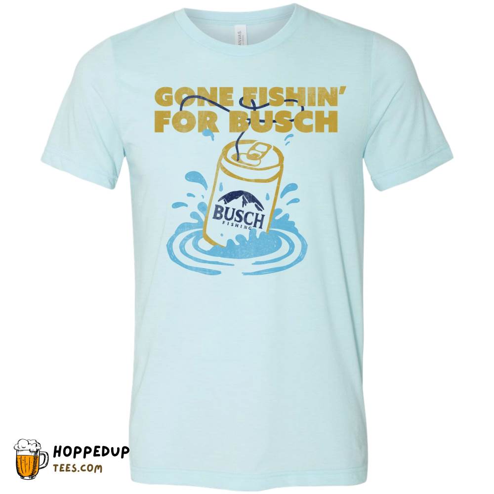 Busch Gone Fishin For Busch Heather Ice Blue Tee HU