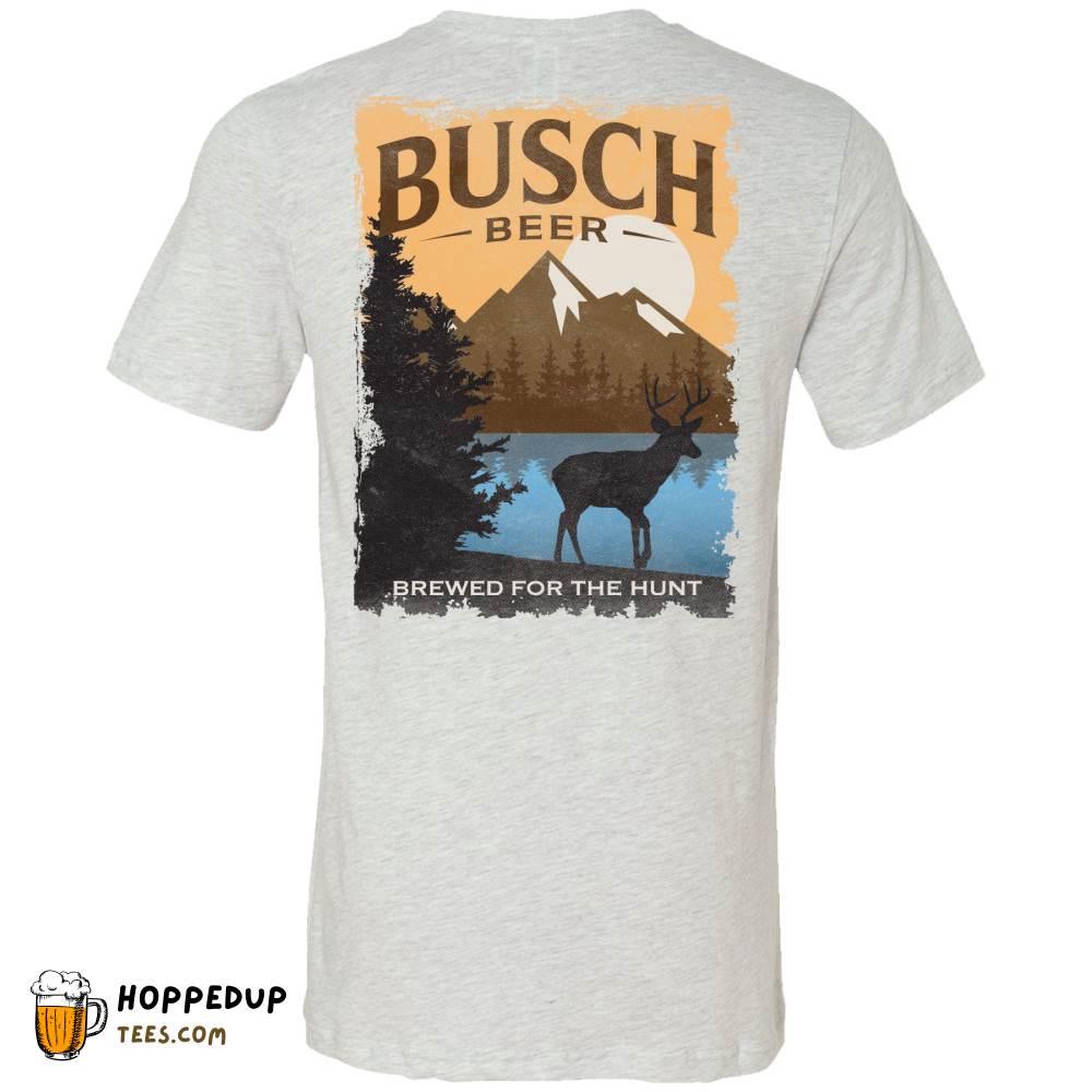 Busch Hunting Forest Scene Ash Grey T-Shirt HU Busch Hunting Forest Scene Ash Grey T-Shirt HU