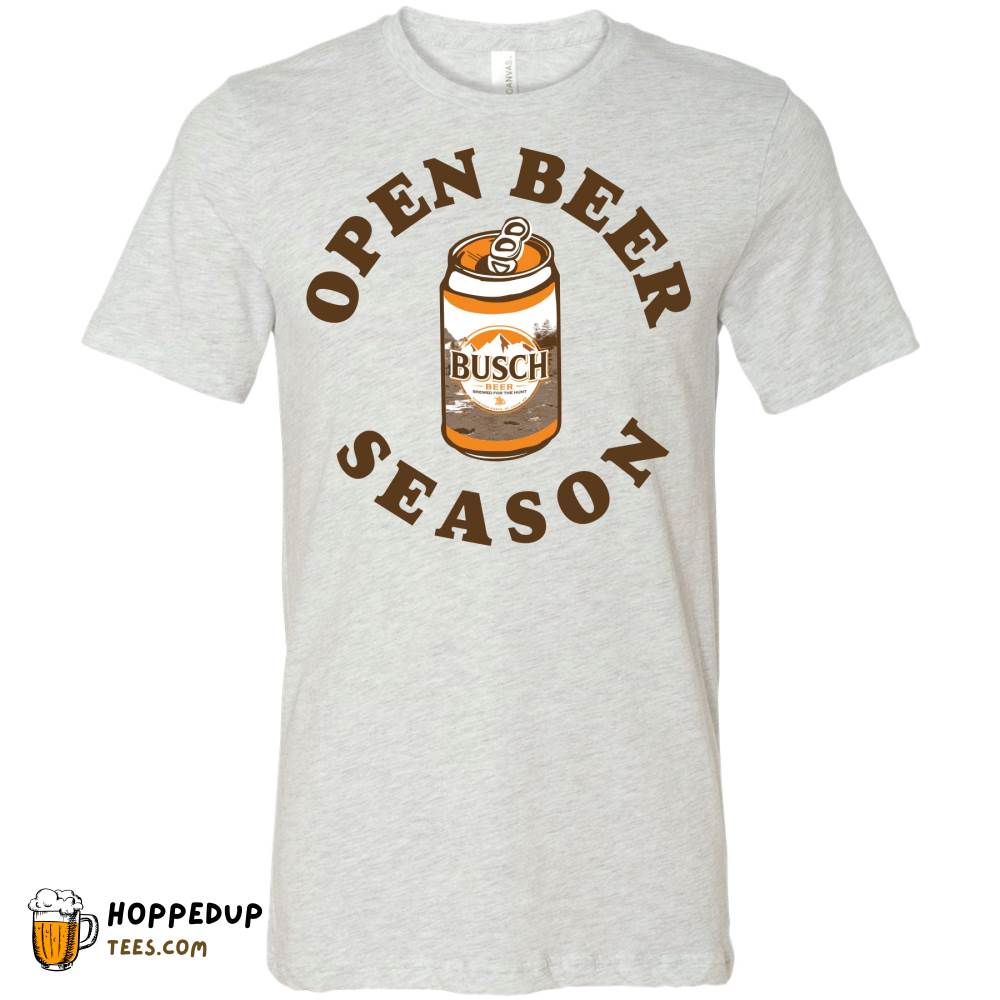 Busch Hunting Open Beer Season Ash Grey Tee HU Busch Hunting Open Beer Season Ash Grey Tee HU