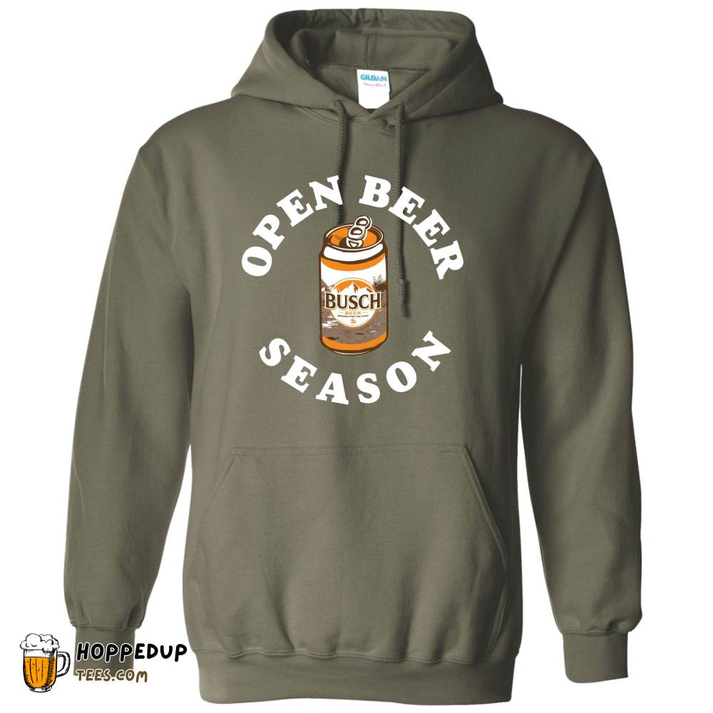 Busch Hunting Open Beer Season Military Green Hoody HU