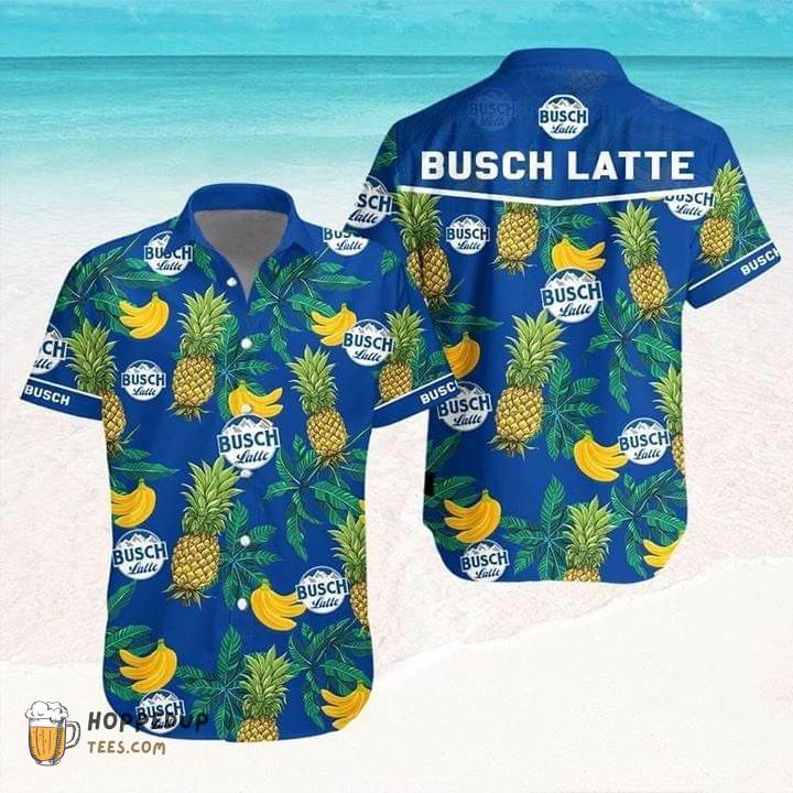 Busch Latte Beer Banana Pineapple Hawaiian Shirt