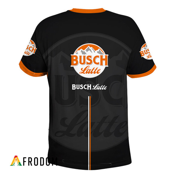 Busch Latte Beer Black Label Logo T-Shirt HU