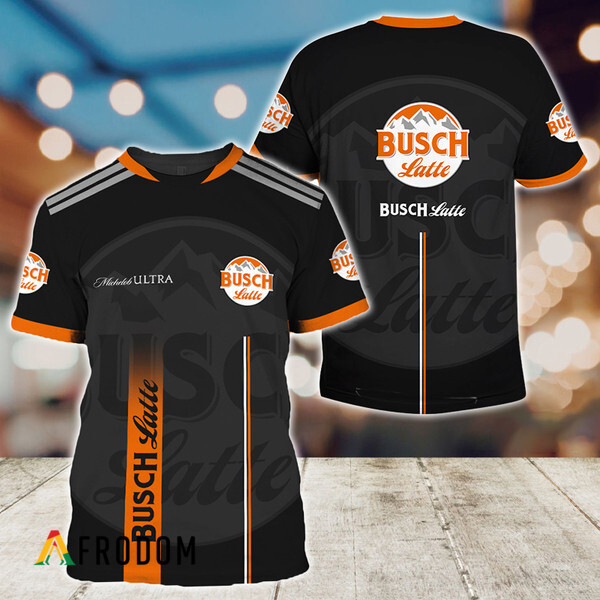 Busch Latte Beer Black Label Logo T-Shirt HU Busch Latte Beer Black Label Logo T-Shirt HU