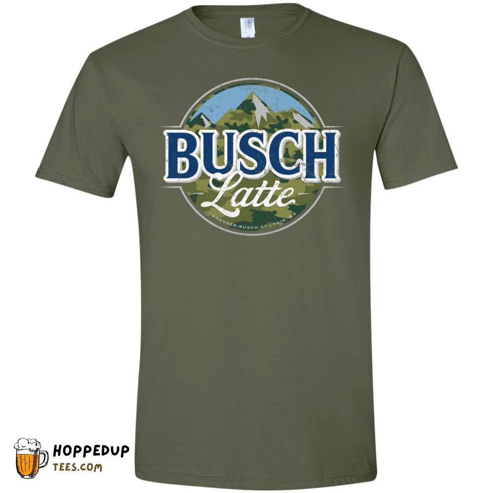 Busch Latte Camo Military Green Tee HU