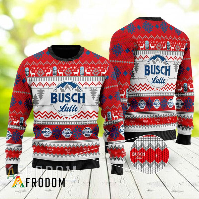 Busch Latte Inspired Ugly Christmas Sweater HU