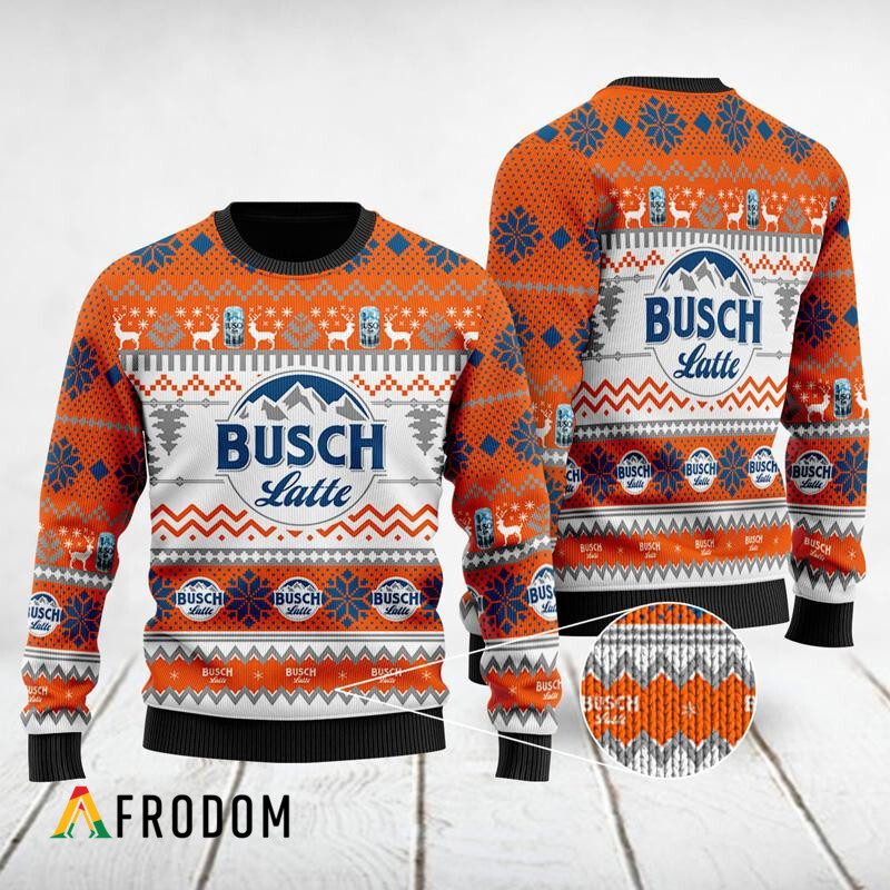 Busch Latte Inspired Ugly Christmas Sweater HU