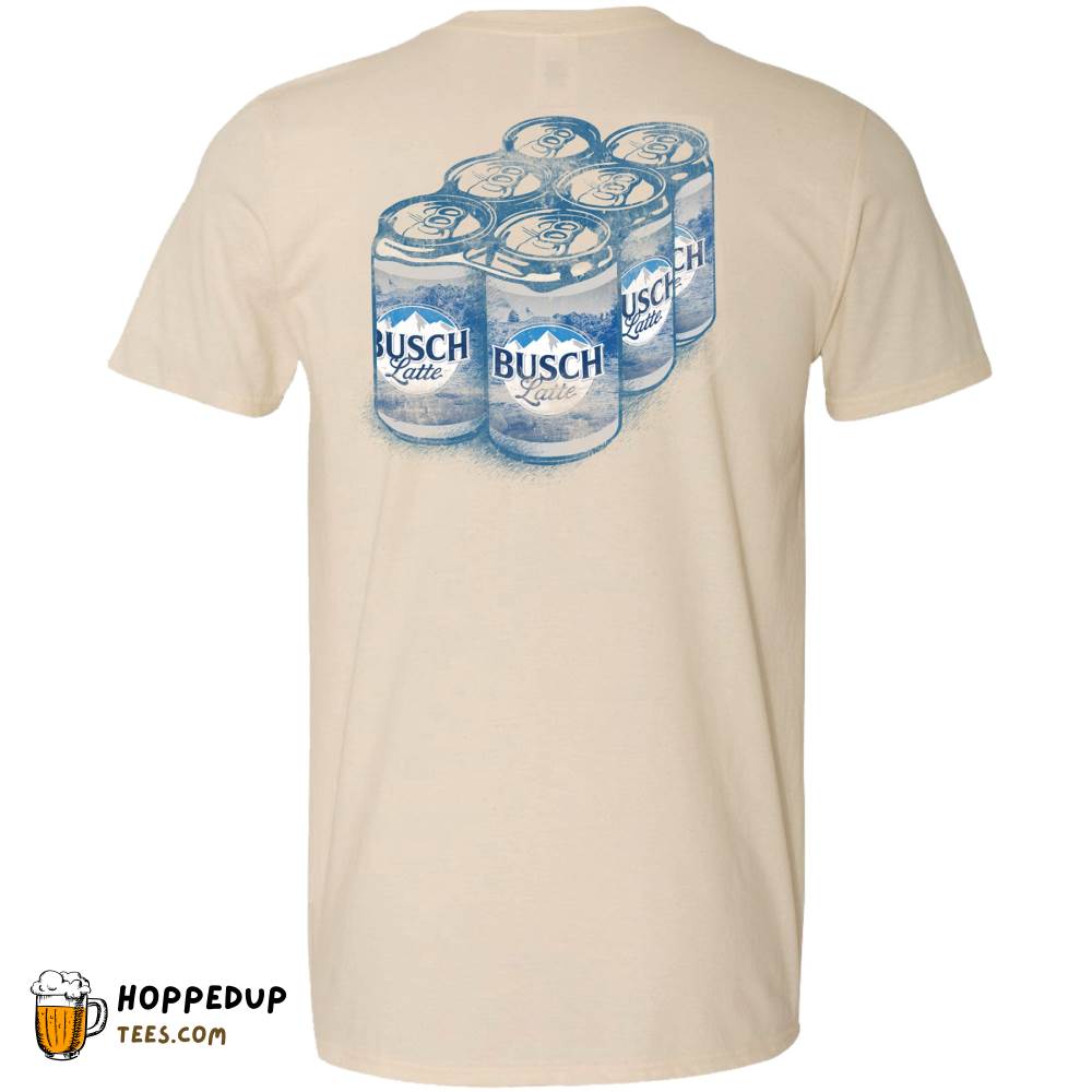 Busch Latte Six Pack Natural Front Tee HU