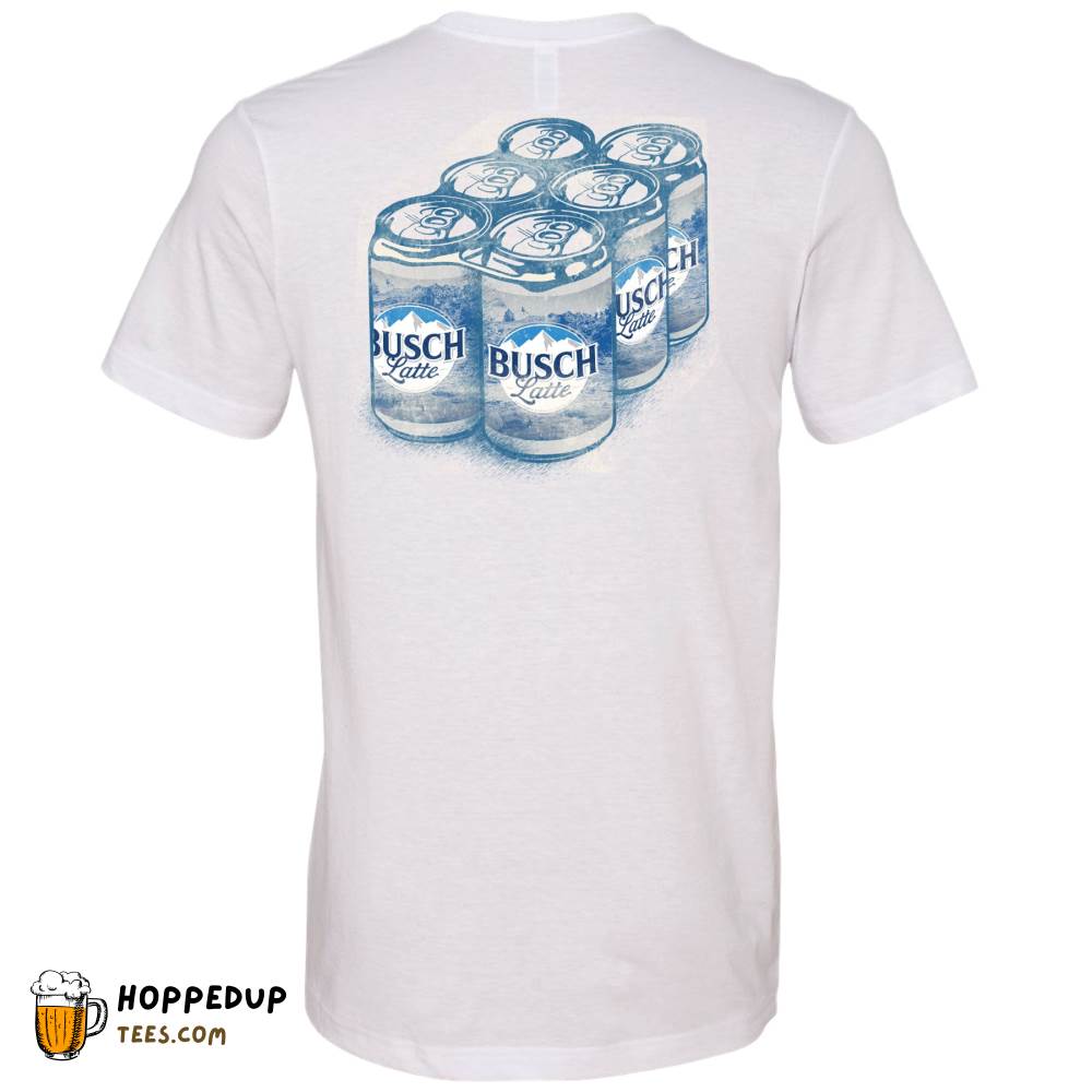 Busch Latte Six Pack White Front Tee HU