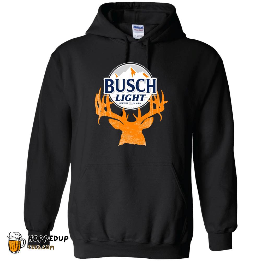 Busch Light Beer 2020 Hunting Black Hoodie Tee HU
