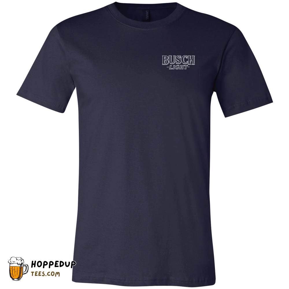 Busch Light Beer Bass Neon Sign Navy T-Shirt HU