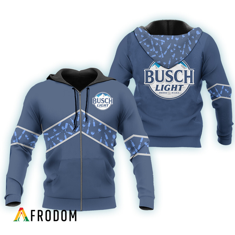 Busch Light Beer Blue Wine Pattern Hoodie HU