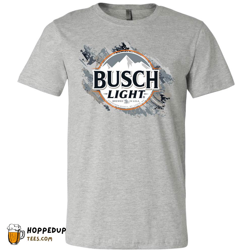 Busch Light Beer Digital Camo 2021 Athletic Heather Tee HU