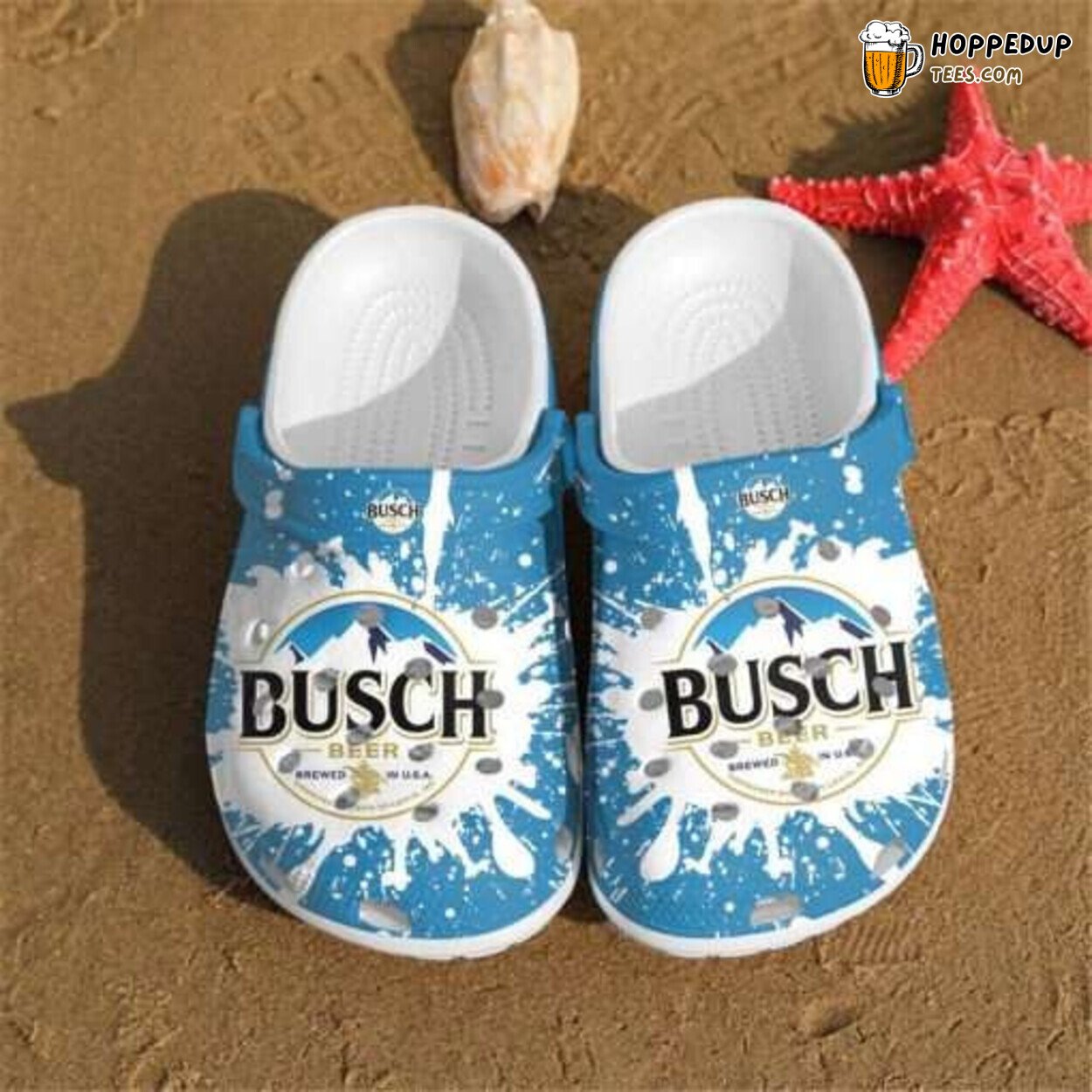Busch Light Beer Enthusiast Comfortable Unique Clog Shoes