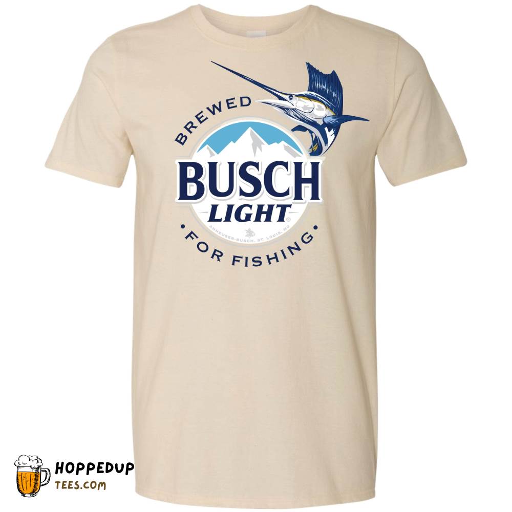Busch Light Beer Fishing Sailfish Natural T-Shirt HU