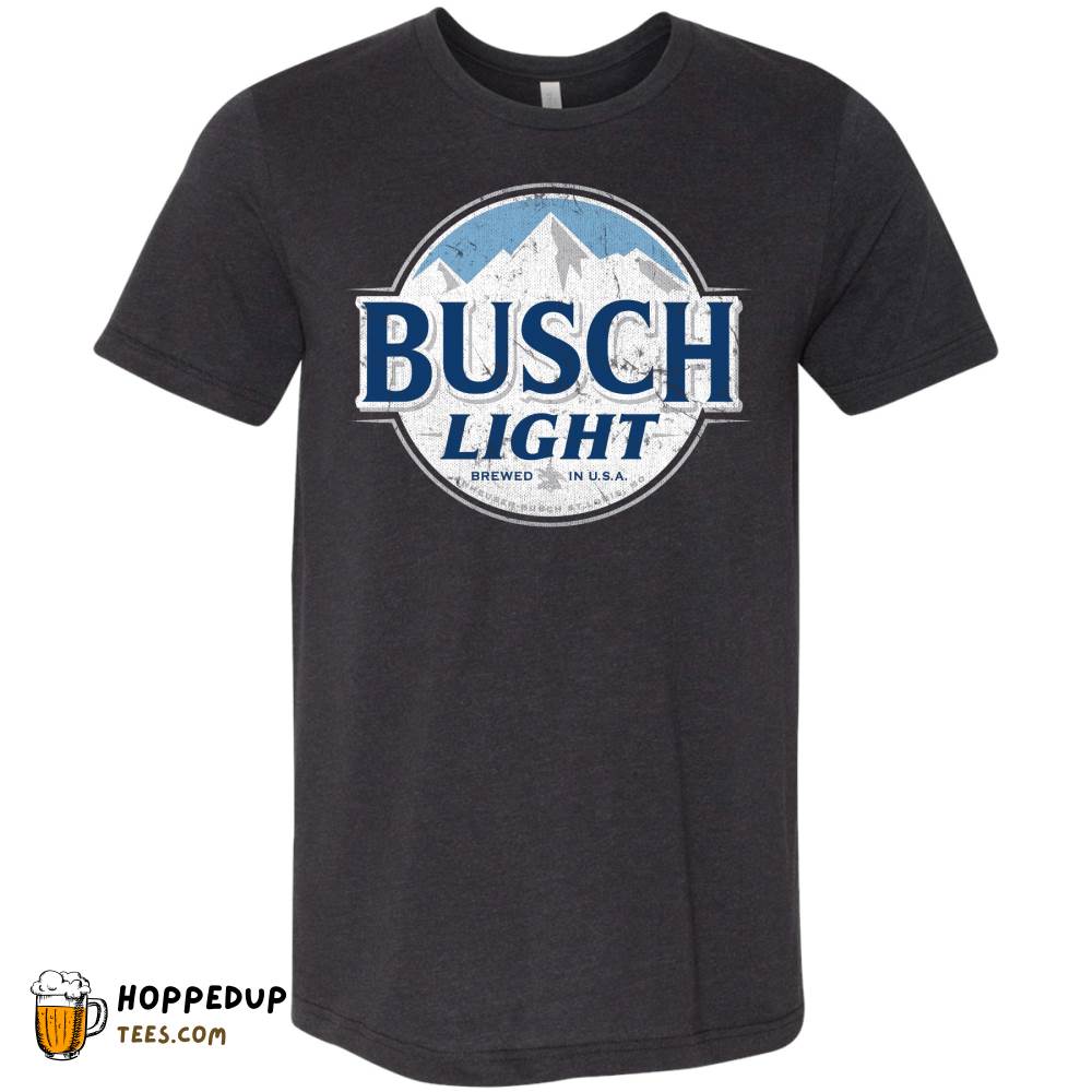 Busch Light Beer Full Color Black Heather Triblend Tee HU